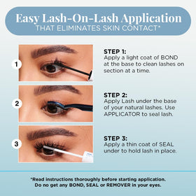 Ardell lash clusters applied on model's eyes