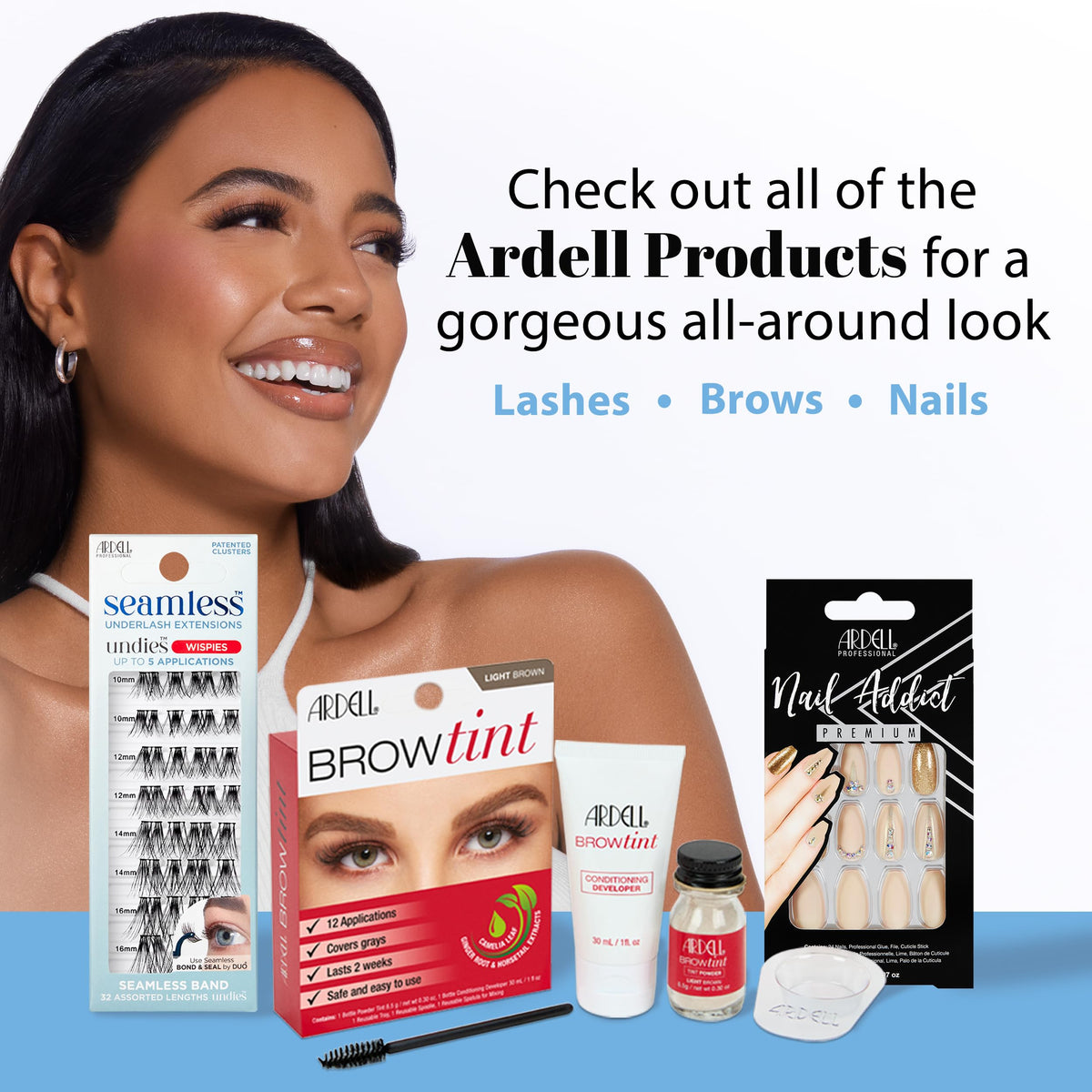 Ardell lash clusters with professional glue and applicator