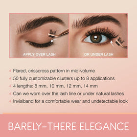 Ardell Naked Clusters 437 side view displaying lash lengths