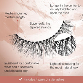 Ardell Naked Lashes 421 on model's eyes for natural look