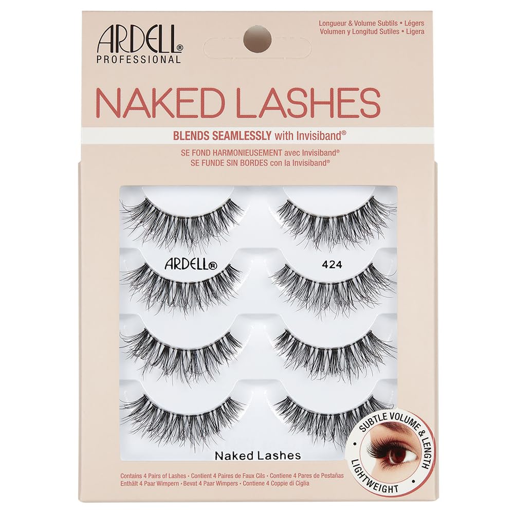 Ardell Naked Lashes 424 front view with packaging