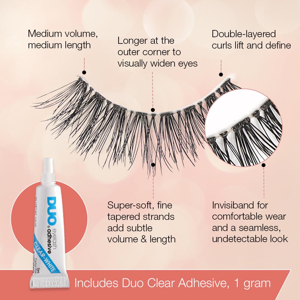 Ardell Naked Lashes 424 showing the soft Invisiband