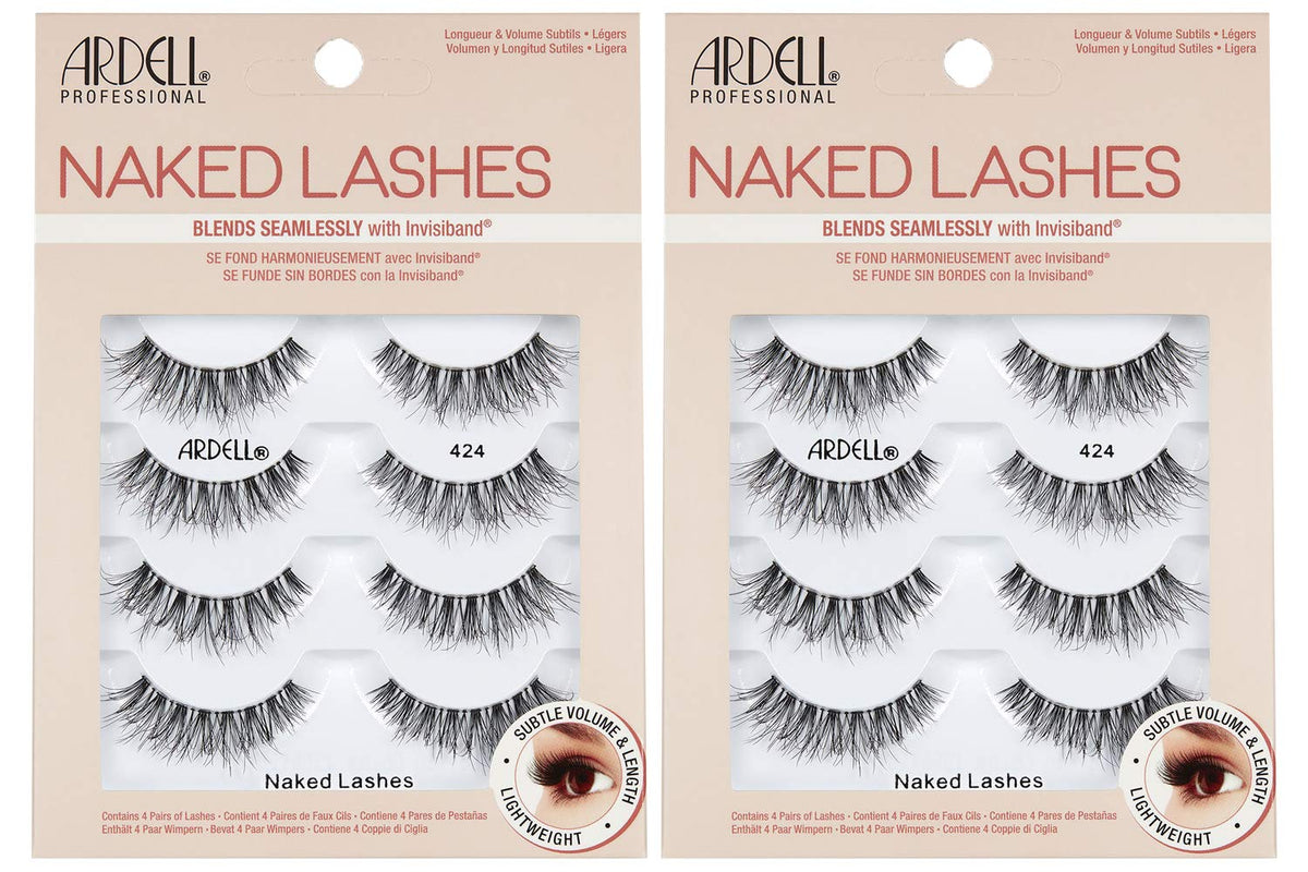 Ardell Naked Lashes 424 Wispy Lashes front view with packaging