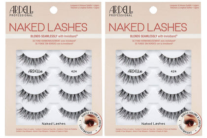 Ardell Naked Lashes 424 Wispy Lashes front view with packaging