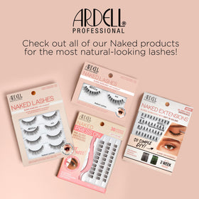 Ardell Naked Lashes 427 displayed with makeup tools
