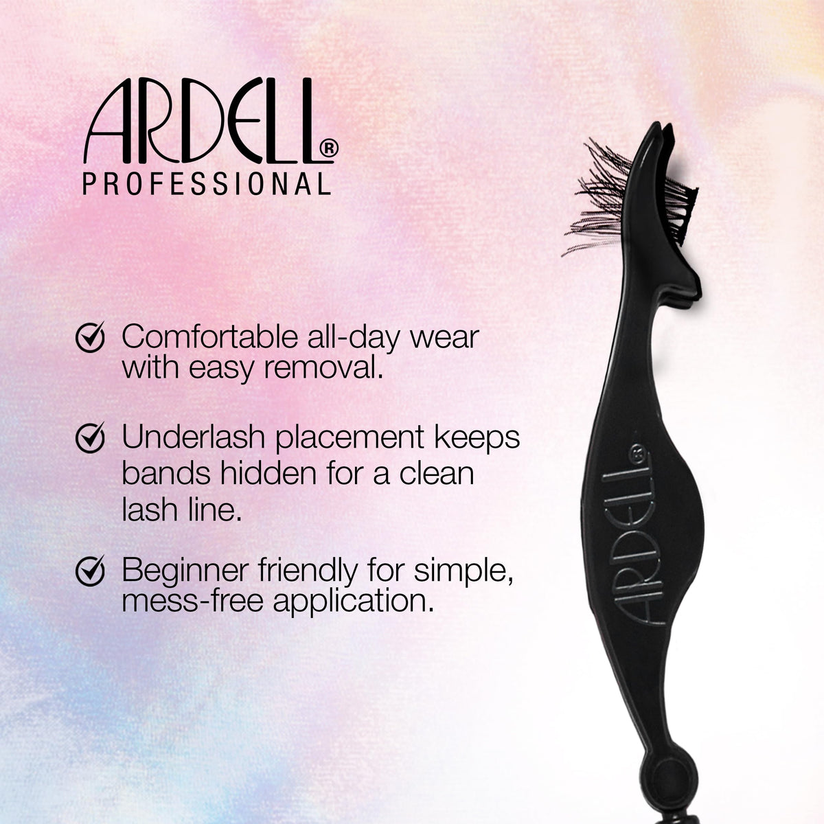 Ardell Press On Lashes Naked Natural showing different lash lengths