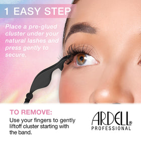 Ardell Press On Lashes Wispies Natural application process