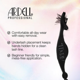 Ardell Press On Lashes Wispies Natural clusters on a makeup table