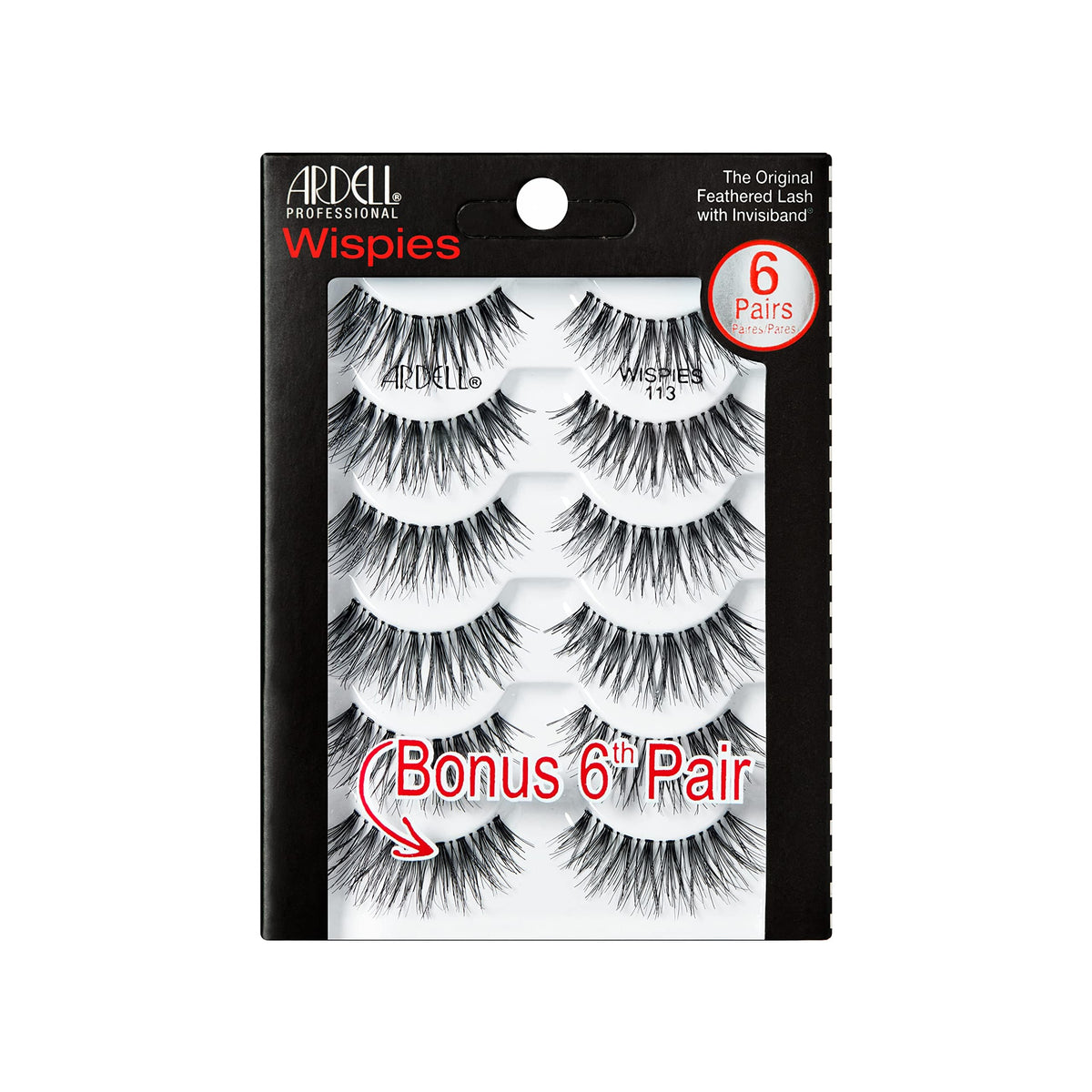 Ardell Wispies 113 natural look false eyelashes front view