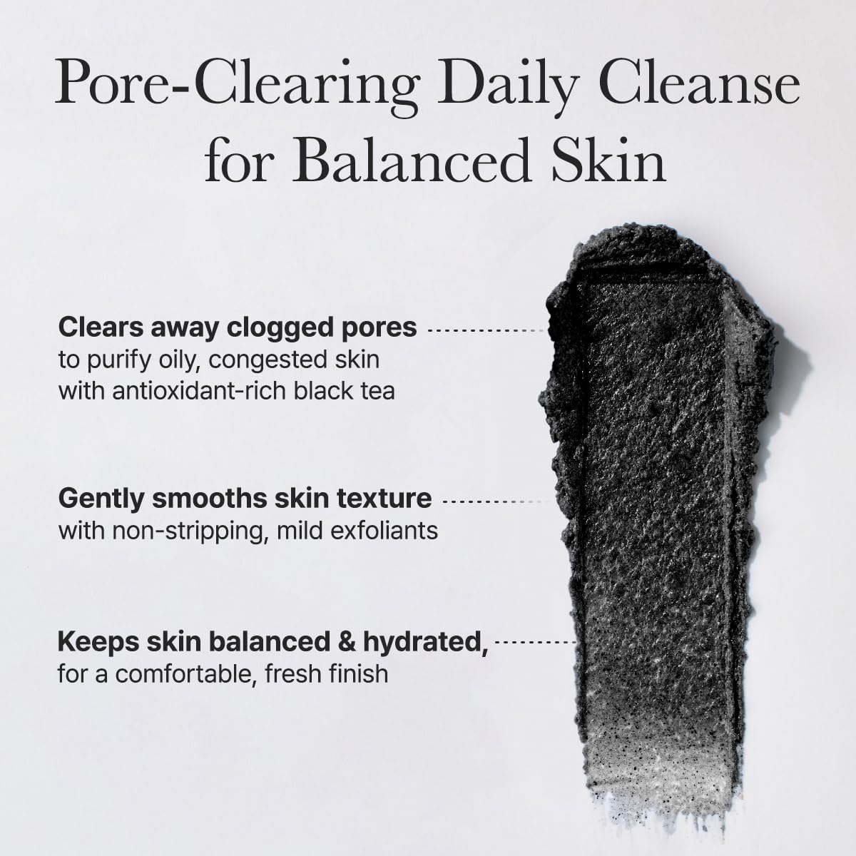 ARENCIA Black Tea Rice Mochi Face Cleanser texture on hand