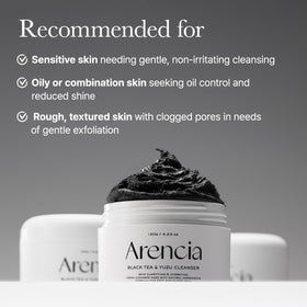 ARENCIA Black Tea Rice Mochi Face Cleanser with natural extracts