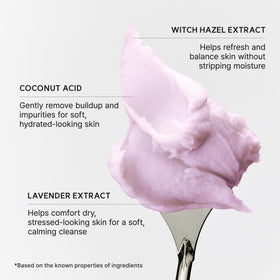 ARENCIA Fresh Lavender Rice Mochi Face Cleanser application on skin