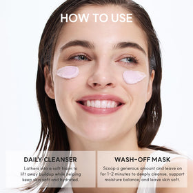 ARENCIA Fresh Lavender Rice Mochi Face Cleanser during skincare routine
