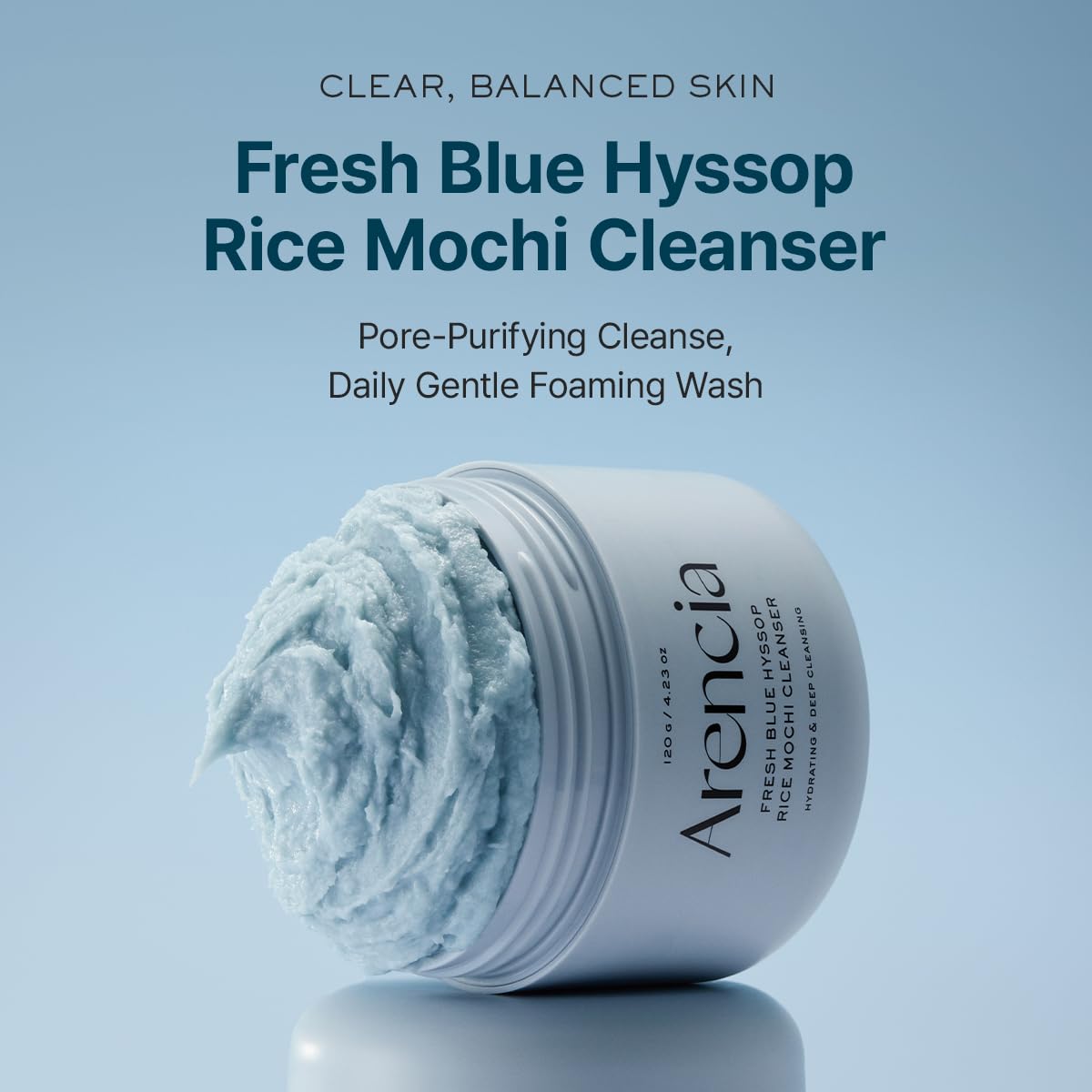ARENCIA Hyssop Deep-Cleansing Face Scrub texture close-up