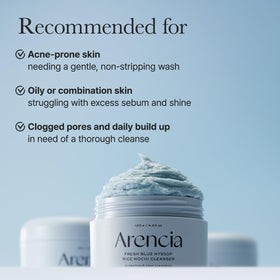 ARENCIA Hyssop Deep-Cleansing Face Scrub with ingredients list