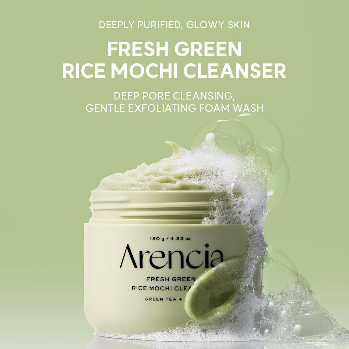 ARENCIA Korean Rice Mochi Face Cleanser 170g back view