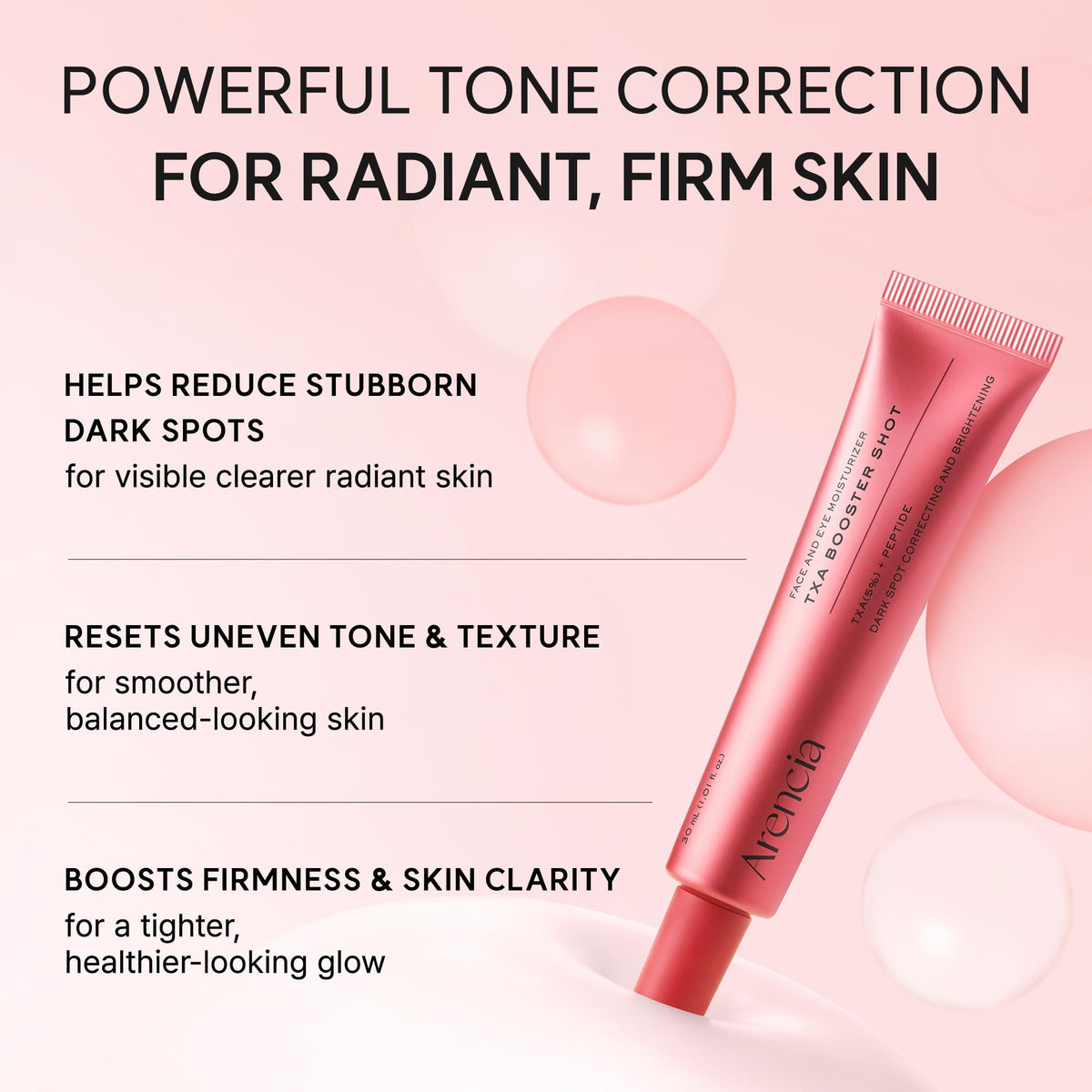 ARENCIA TXA support Shot Serum texture on skin