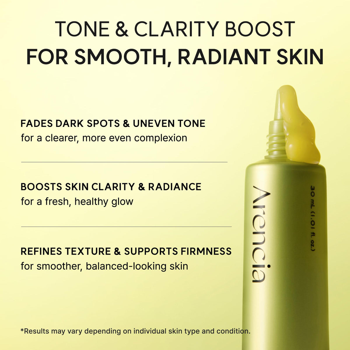 ARENCIA Vitamin C support Shot Serum 30ml texture on skin