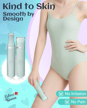 AREYZIN Bikini Trimmer side view showing USB charging port