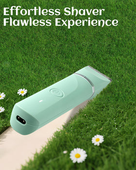 AREYZIN Bikini Trimmer with close-up of the ceramic blade