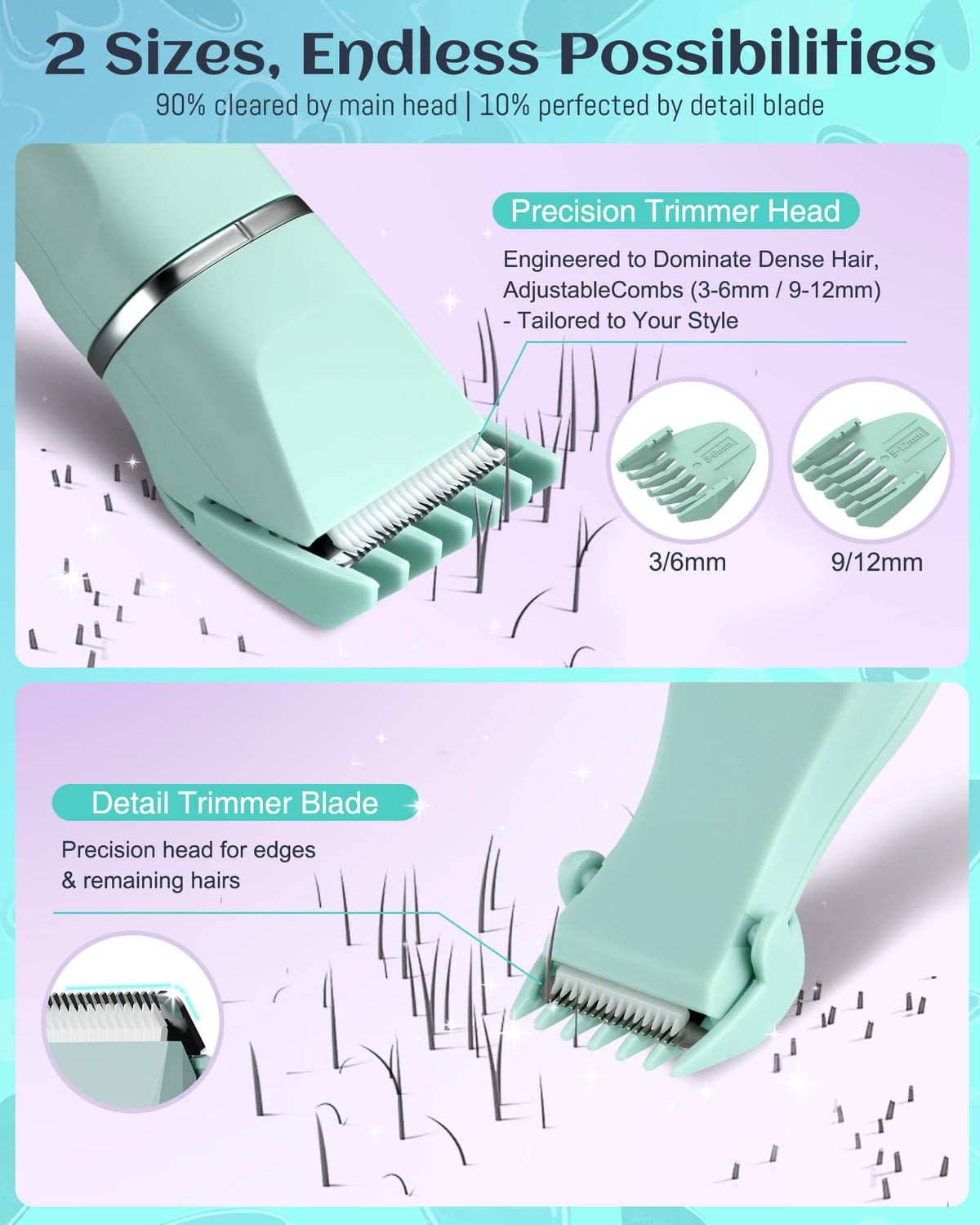 AREYZIN Bikini Trimmer with guide combs and accessories
