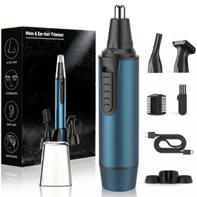 AREYZIN Nose Hair Trimmer front view with dual-edge blades