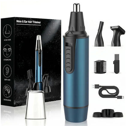 AREYZIN Nose Hair Trimmer front view with dual-edge blades
