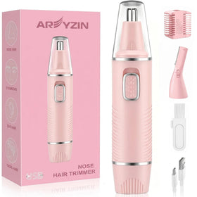AREYZIN Nose Hair Trimmer front view with USB-C charging port