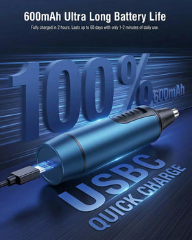 AREYZIN Nose Hair Trimmer in shower setting demonstrating waterproof feature