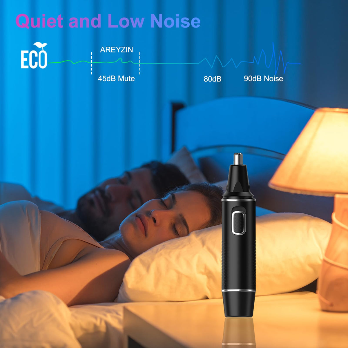 AREYZIN Nose Hair Trimmer in use on a model