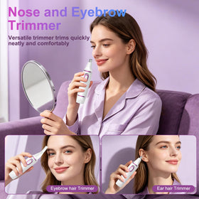 AREYZIN Nose Hair Trimmer side view showing dual-edge blades