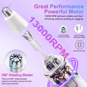 AREYZIN Nose Hair Trimmer with USB-C charging cable