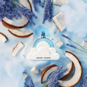 Ariana Grande Cloud Eau de Parfum travel size bottle with lavender and pear notes