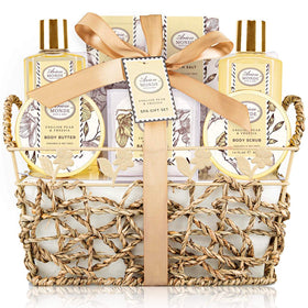 ArioseMonde Spa Gift Basket front view with elegant packaging