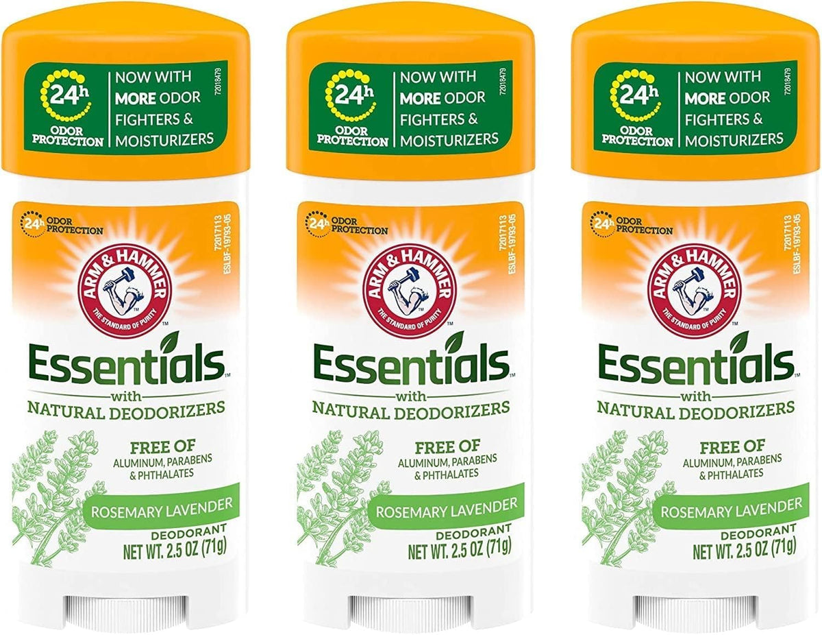 Arm & Hammer Essentials Natural Deodorant Fresh 3 pack front view