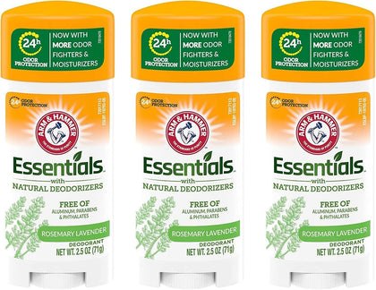 Arm & Hammer Essentials Natural Deodorant Fresh 3 pack front view