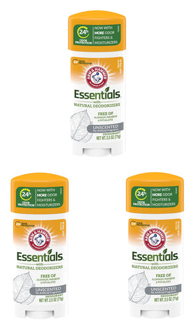 Arm & Hammer Essentials Unscented Deodorant 2.5 oz front view
