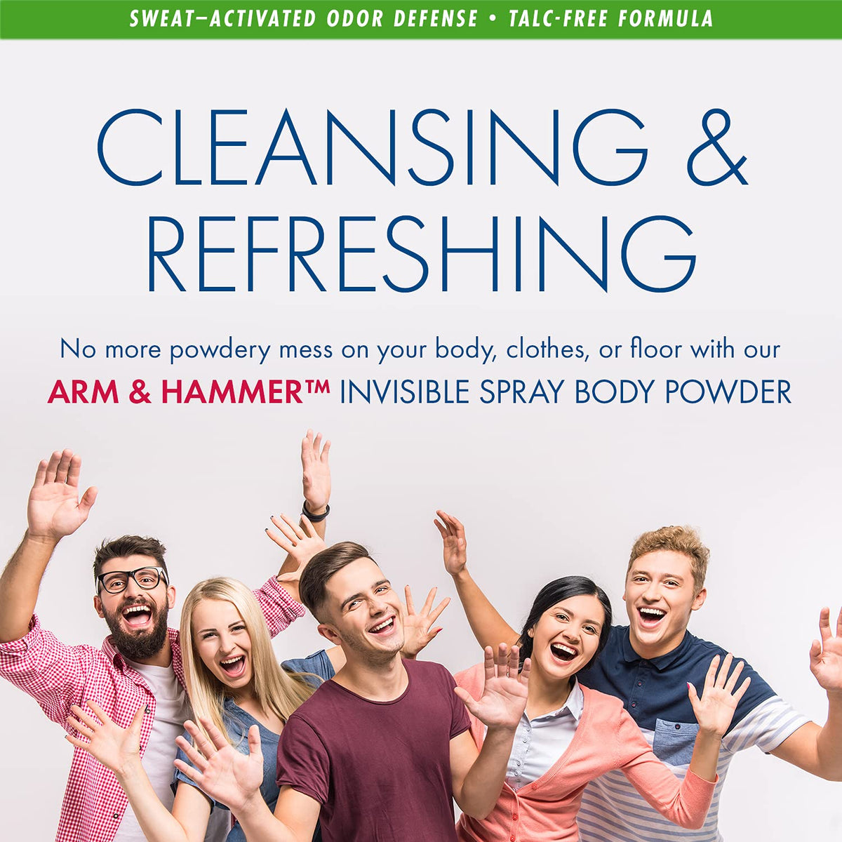 Arm & Hammer Invisible Body Powder Spray 7 oz back view