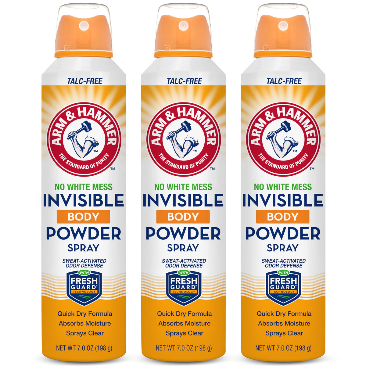Arm & Hammer Invisible Body Powder Spray 7 oz front view
