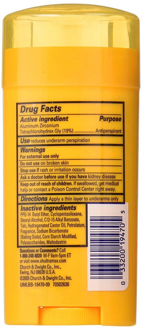 Arm & Hammer Ultramax Antiperspirant Deodorant side view