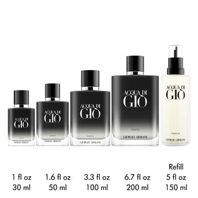 Armani Beauty Acqua di Giò Parfum displayed with refill bottle