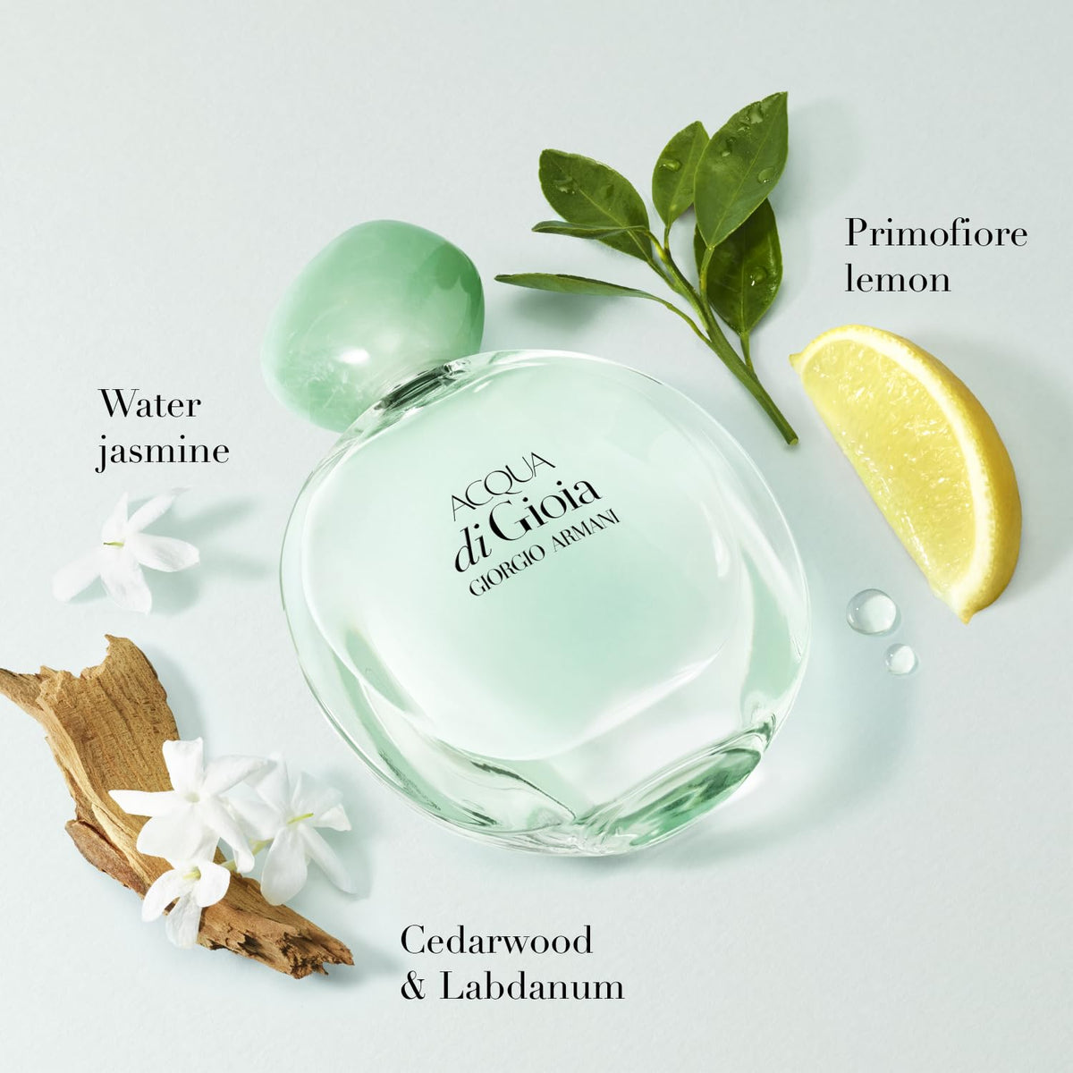 Armani Beauty Acqua di Gioia bottle with emerald green cap