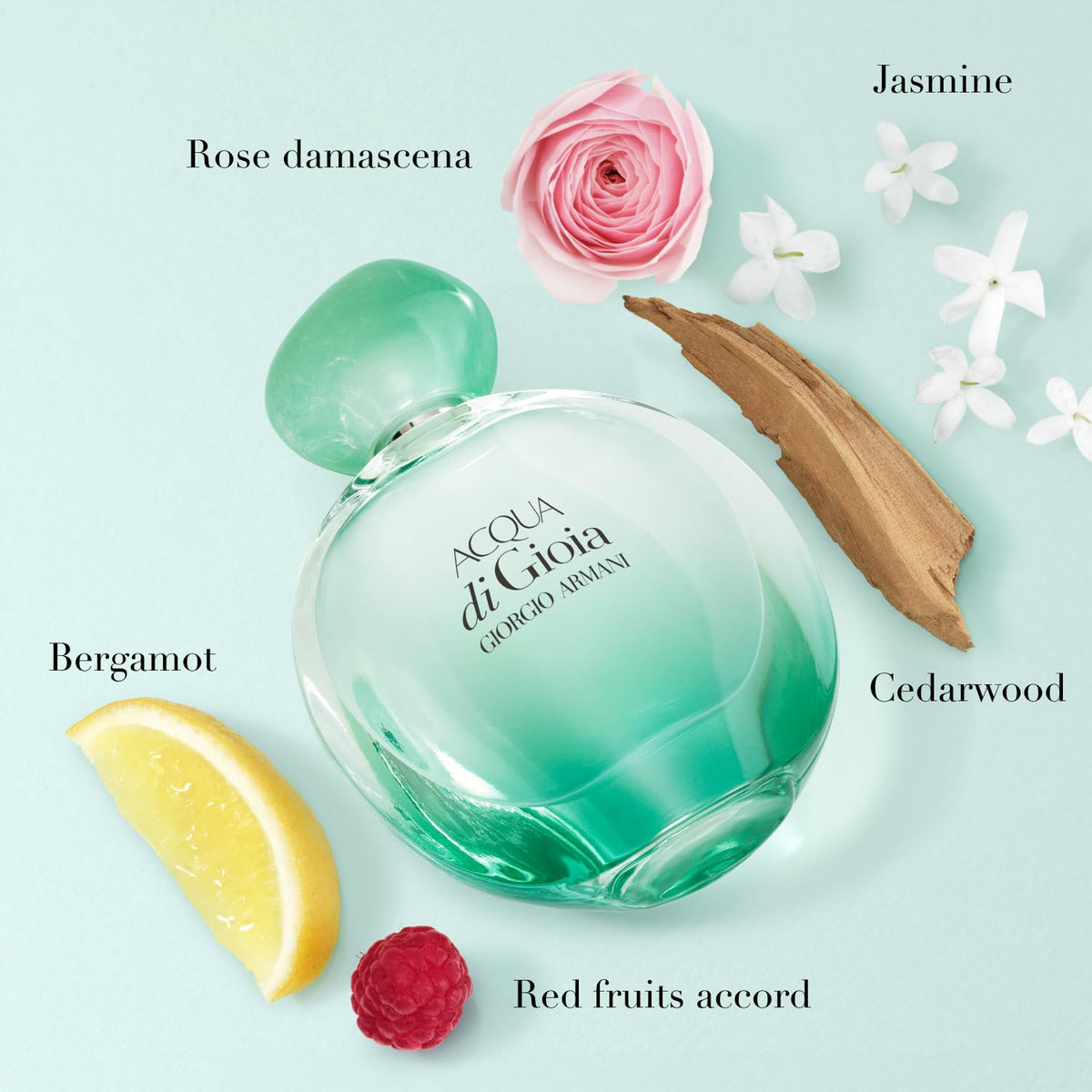 Armani Beauty Acqua di Gioia Eau de Parfum bottle with rounded cap