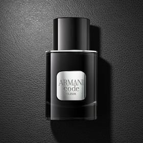 Armani Beauty Code Elixir cologne bottle with packaging