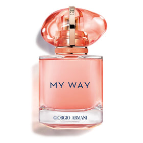 Armani Beauty My Way Ylang Eau de Parfum coral-toned bottle front view