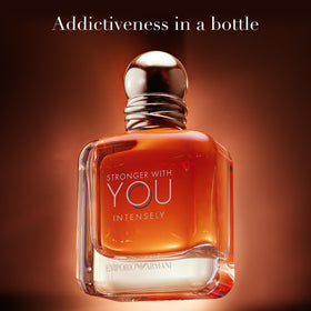 Armani Beauty Stronger With You Intensely cologne set packaging