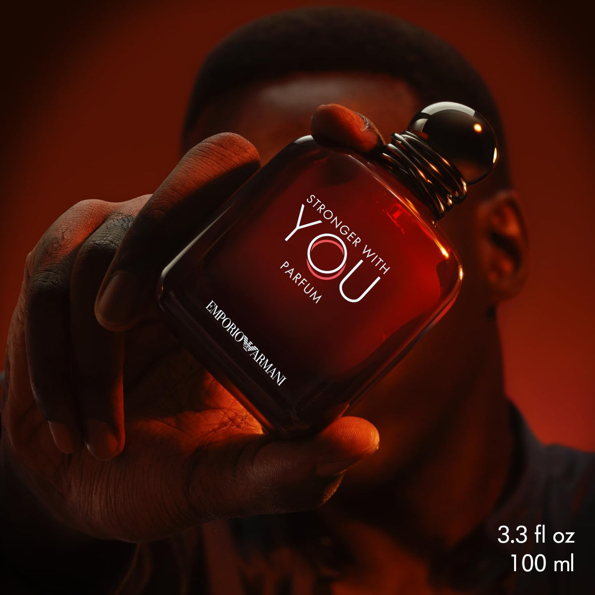 Armani Beauty Stronger With You Parfum with chestnut and leather scent notes
