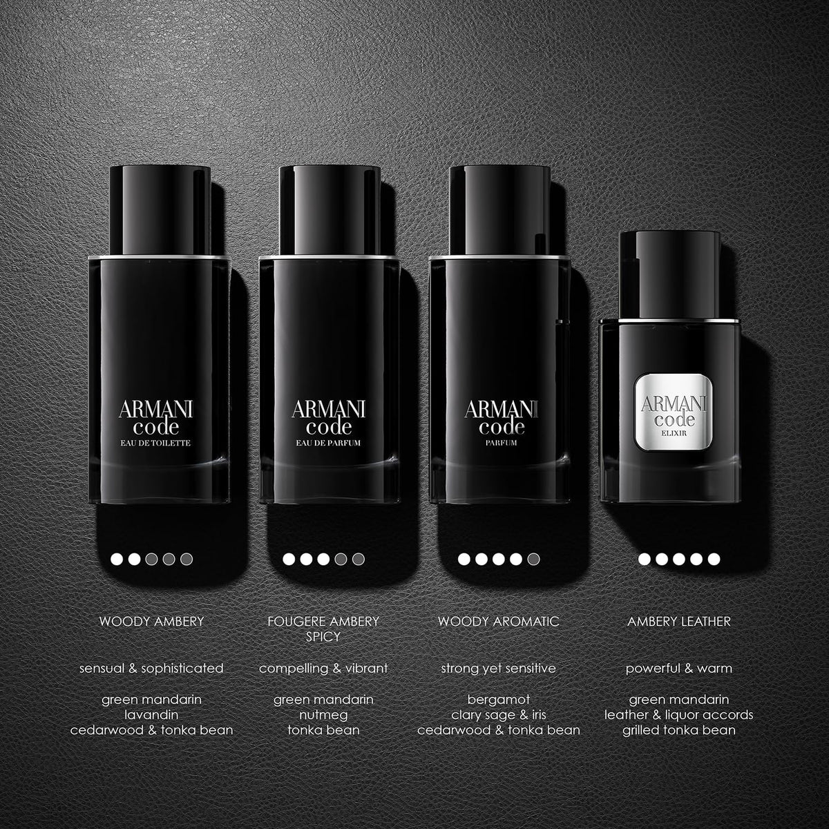 Armani Code Eau de Parfum on a wooden table