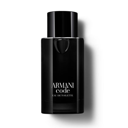 Armani Code Eau de Toilette 2.5 Fl Oz front view with unique rounded square bottle