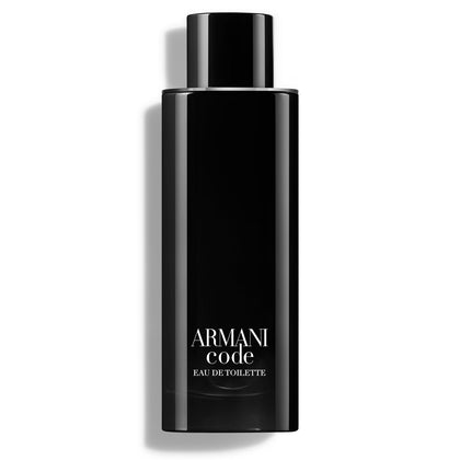 Armani Code Eau de Toilette 6.7 Fl Oz front view in unique rounded square bottle